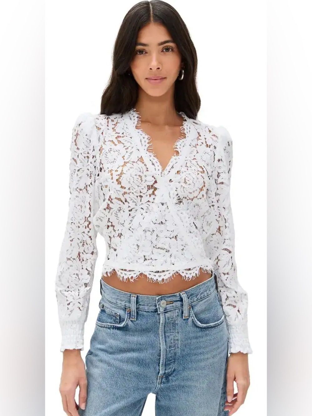 GENERATION LOVE Kairi Lace Wrap womens Blouse size XL cottage core NWT - Picture 2 of 14